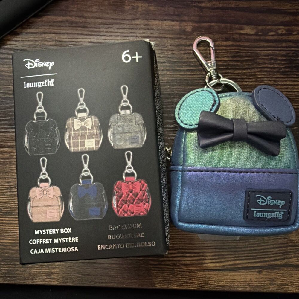Disney Loungefly Minnie All That Glitters Mystery Mini Backpack Blue Purple NEW